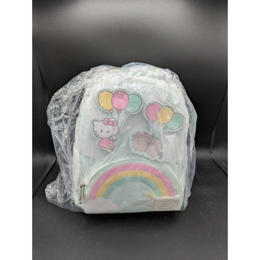 Loungefly Hello Kitty Pusheen Green Pink Balloons Rainbow Backpack New Sealed